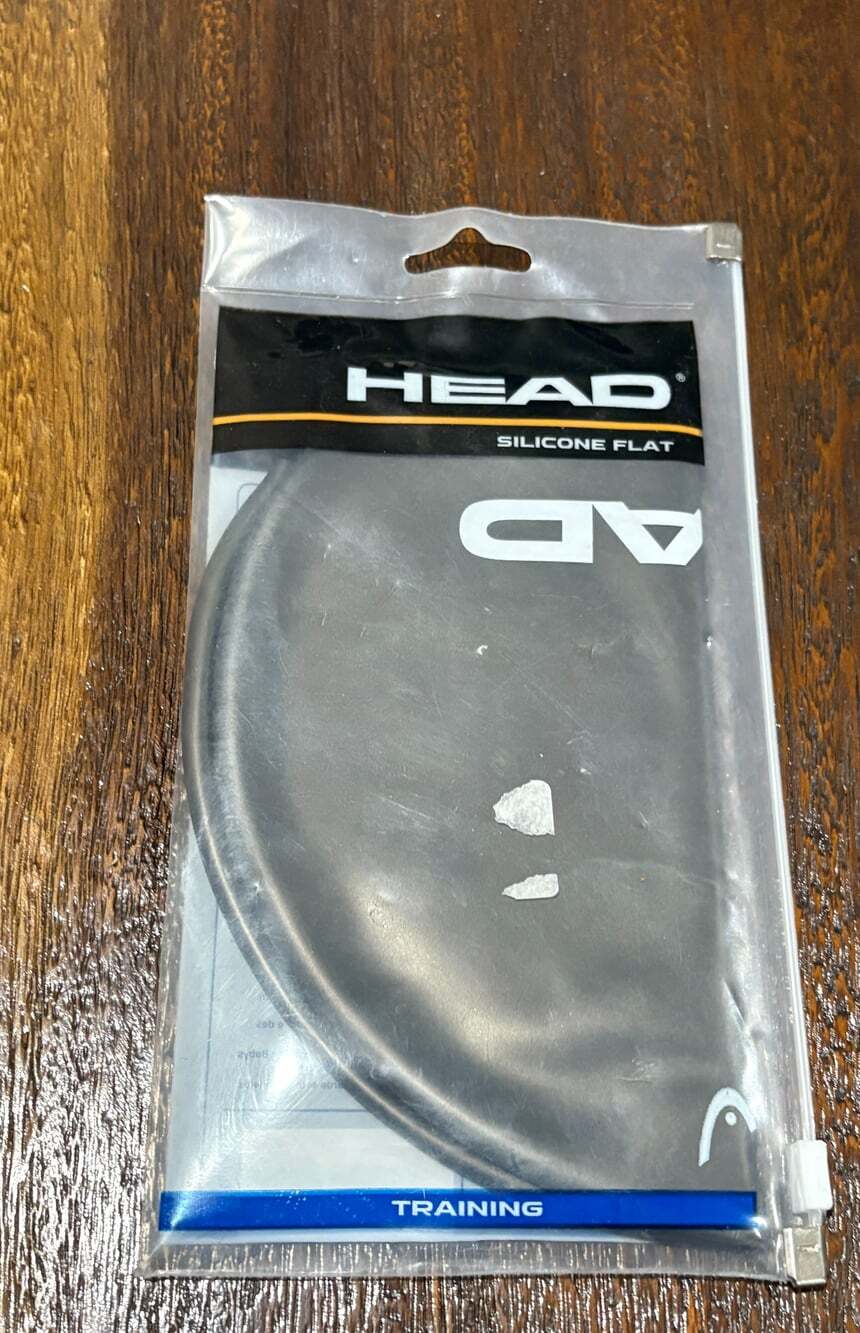 Head© Brand Training Silicone Flat Swim Cap Black NIP NEW Adult